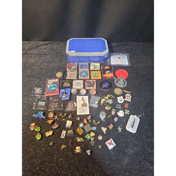 Collection of Pins, Some Other Small Trinkets Pictured 