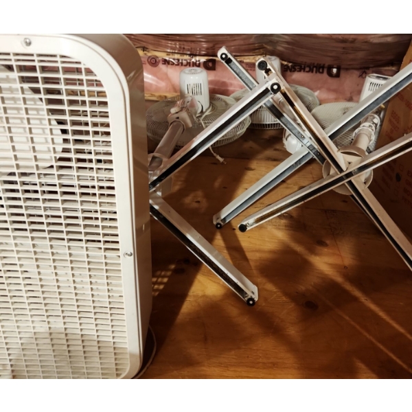 Windmere Box Fan and Three Pedestal Stand Fans Model SF2-40 
