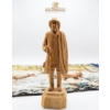 Image 4 : Hand Carved Wooden Sculptures And Italian Art Tapestry Featuring Deer In A Snowy Forest Scene