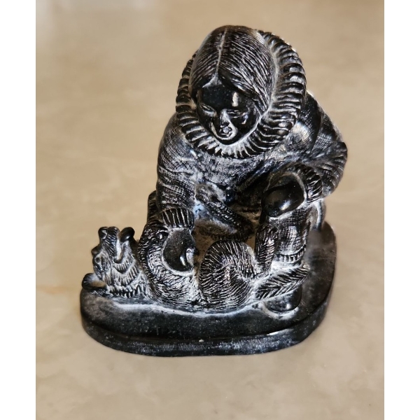 Soapstone Carving 4 W, 4 T, Made In Canada
