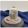 Image 1 : Hand Painted Glass Snuff Bottle with Spoon 2.5H