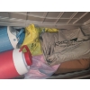 Image 7 : Bins w/ Camping Supplies Including: Texsport Mini Tent, Beverage Containers, Mattress Pump and More!