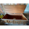 Image 2 : Old Wooden Storage Trunk Or Chest w/ Key  60w x 24d x 21 tall