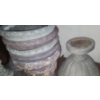 Image 5 : Concrete Fountain w/ Fruit 28 T, Metal Pot Holder 10.5" Diameter, 30 T, Side Tables, Pots/ Holders