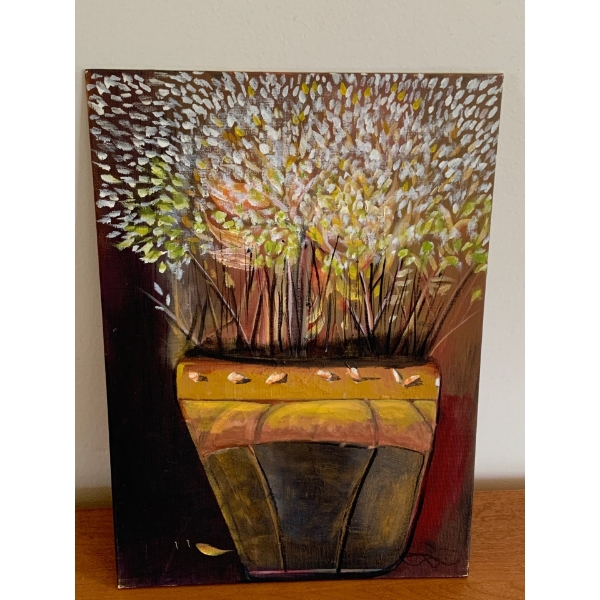 Lauri Ansell Pussy Willow Oil On Board  11 x 14