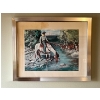 Image 4 :  Set of 4 vintage cowboy prints from a 50’s calendars in chrome frames Originated from a Meat Market