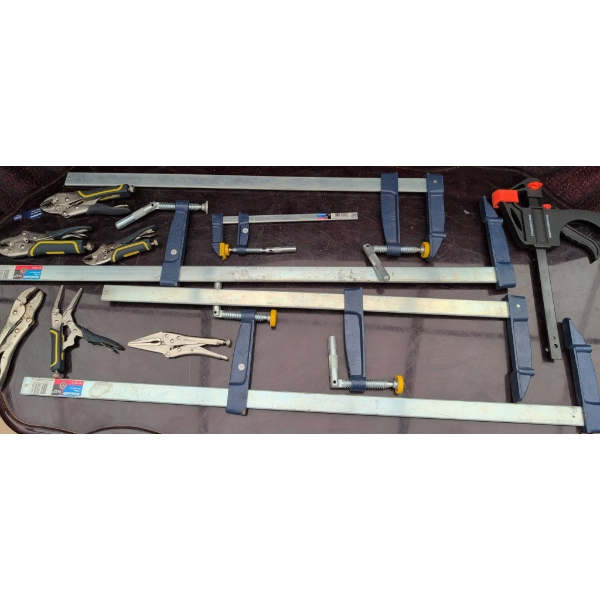 Mastercraft F-Clamps, C-Clamp, and Locking Pliers Assorted Sizes