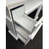 Image 2 : Large White Electric Fireplace By Canvas Model No. SP2320-HE-FGPB,  w/ Side Storage - 54W, 15D, 38T 