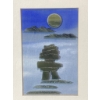 Image 2 : Framed Triptych of Inuit-Inspired Stone Artwork Signed 'C A'YK NWT 06'