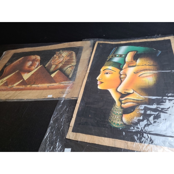 Reproduction Egyptian Papyrus Paintings: 25 X 16 and 16 X 25