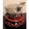 Image 4 : Gorgeous Art Pottery & Stamped Sterling Bird Box 59g - Ash Glaze Raku 