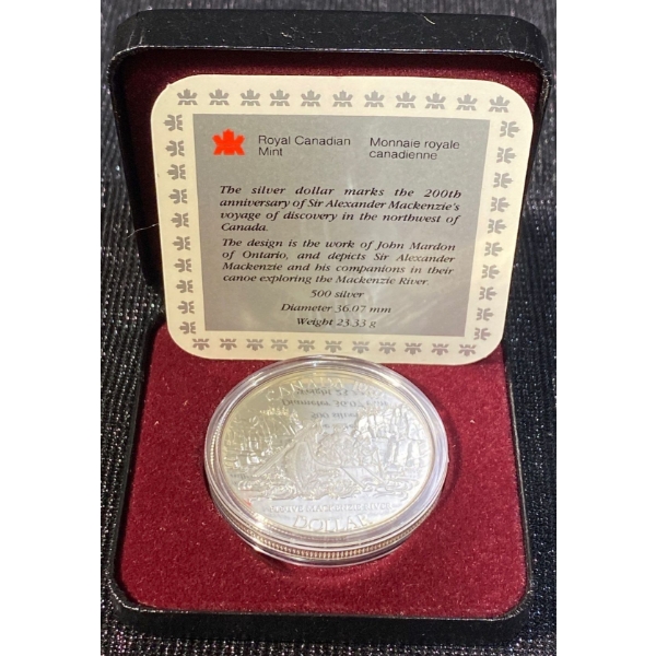Sir Alexander Mackenzie's Voyage Silver Coin