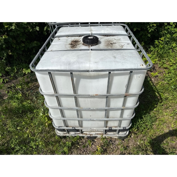 Pair of Large IBC Metal Tote Cages; 39inx47in, 45In Tall; 1 w/ Storage Tank (~Approx  200Gal?)