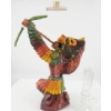 Image 4 : Handcrafted 15-Inch Polychromatic Figure with Glass Component