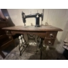 Image 3 : Raymond pedal Drive sewing Machine with beautiful wood cabinet .