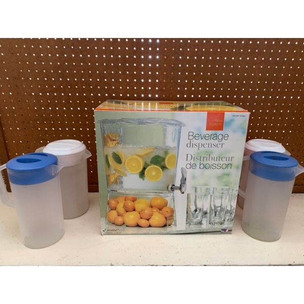  Juice Dispenser with four juice jugs 