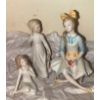 Image 1 : Cybis Figurines: Sitting 4 T, w/ Doll 6.5 T, Holding Apple 7.5 T