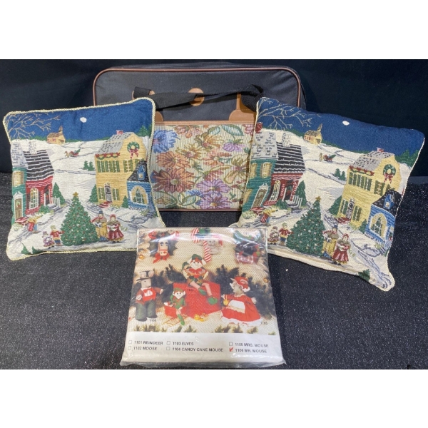 Decorative Throw Pillows & Travel Bag