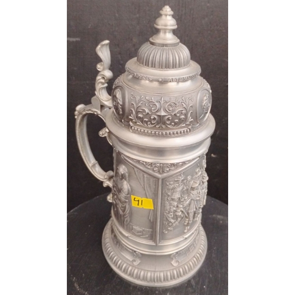 German Pewter Beer Stein
