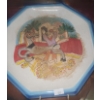 Image 3 : Plates- Largest w/ Green Leaf Border 16", Santa Plate 13", Donkey Plate 10" -Diameters
