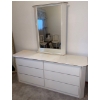Image 2 : Veneered 6 Drawer Dresser w/ Mirror 63x61