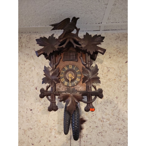 Vintage German Style 28 Day Cuckoo Clock Twenty Four Tall