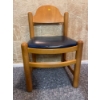 Image 2 : MCM Chair Fair - Teak w/ PU Leather Upholstery & Walnut Spindle Chair 32T 