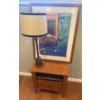 Image 1 : Assorted Home Decor- Lamp, Wall Picture, End Table & Samsung DVD/CD/MP3 