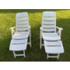 Image 1 : Pair Plastic Garden Recliners