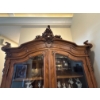 Image 3 : Antique French Louis XV Walnut and Glass Vitrine Cabinet, Contents NOT Included, 8ft10In T, 4Ft2In W