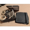 Image 12 : Vintage Realistic Audio System with Amplifier, Speakers, Mixer, Turntable, Mics, and Accessories