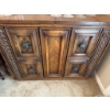 Image 2 : Ornate Wooden Cabinet with Metal Accents and Storage Shelves