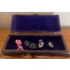 Image 3 : Antique Indian Carved Camel Bone Jewellery Box w/ Live Edge Chrome Miniatures & More