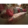 Image 2 : Custom made solid wood frame floral print vintage couch and chair in like new condition very comfort