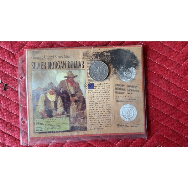 Silver Morgan Dollar in Case 