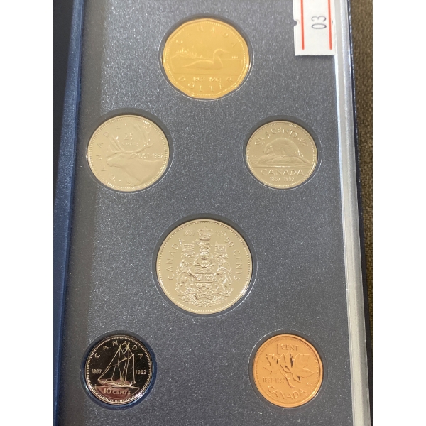 1992 Royal Canadian Mint Specimen Coin Set, 125th Anniversary Edition