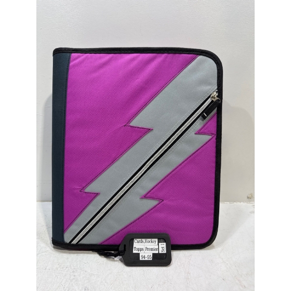 Binder of Topps Premier 94-95 Hockey Cards