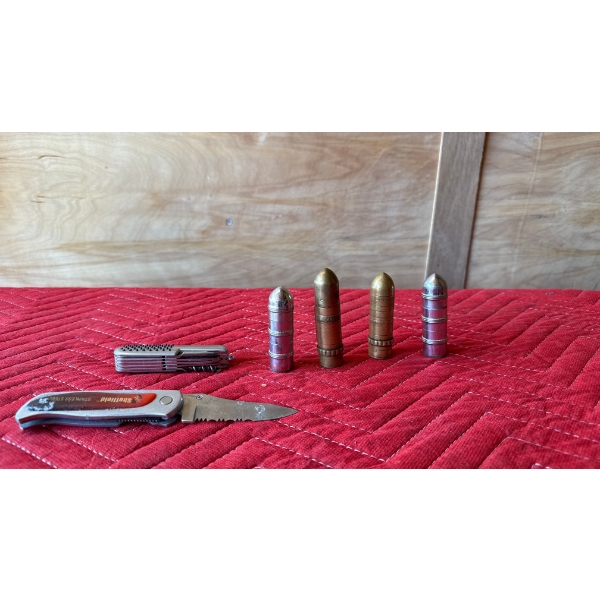 Collection of Vintage Lighters and Two Utility Pocket knives 