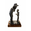 Image 2 : VTG 1985 MICHAEL RICKER JOHNNY LEE PEWTER FIGURINE COWBOY SHAVING /1350
