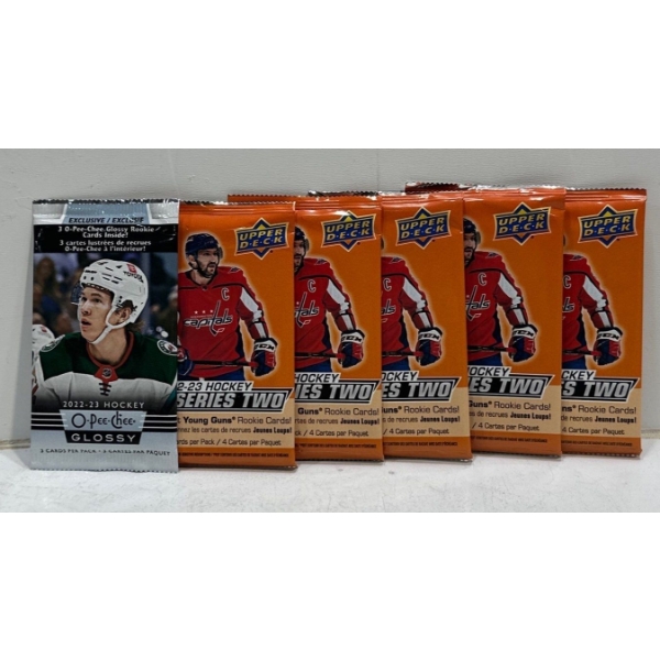 6 Packs of Unopened Hockey Cards (2022-23)