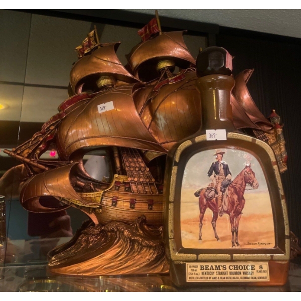 Fraser Art Original Bronze Pirate Shop 14x16 w/ Decorative Bottle