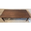 Image 3 : Dark Oak Vintage Coffee Table with Brass Handle Accents