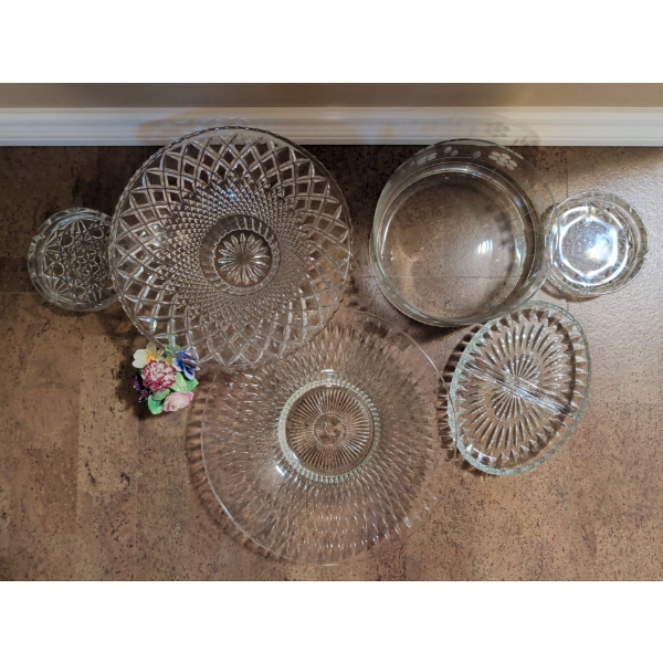 Crystal Serving Dishes - Large Decorative Bowls Olive Plate Ceramic Botanicals & More