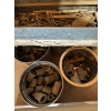 Image 3 : Laser level with several cans of fittings, copper nuts, and bolts, handmade vintage toolbox ALL