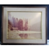 Image 5 : Lot Featuring Acoustic Guitar, Framed Lake Scene Print, Ceramic Figures, and Decorative Mug