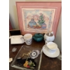 Image 3 : Glass, Home & Decor Collection  Including Needlepoint Art and Framed Print 