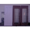 Image 1 : Interior Panel Door and Wooden Window Frames with Glass Inserts