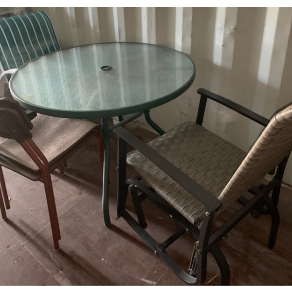 Mismatched Patio Furniture - Roughin It