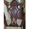 Image 2 : Wooden chairs X2 with tapestry seat - 20W, 18D, 39T