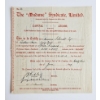 Image 1 : Vintage Stock Certificate For "The Madame Syndicate, Limited", 